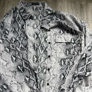 Oversized snake print shirt